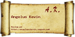 Angelus Kevin névjegykártya